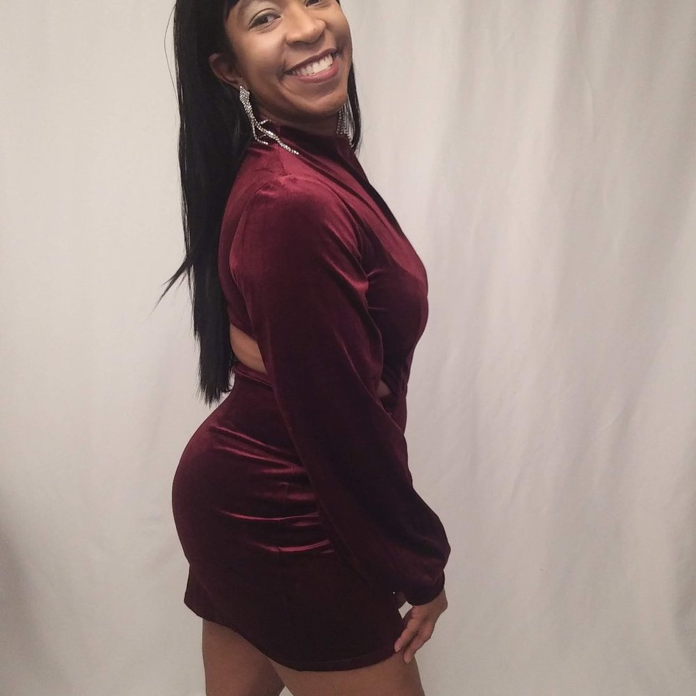 Velvet Mini Dress - Picture 3 of 3